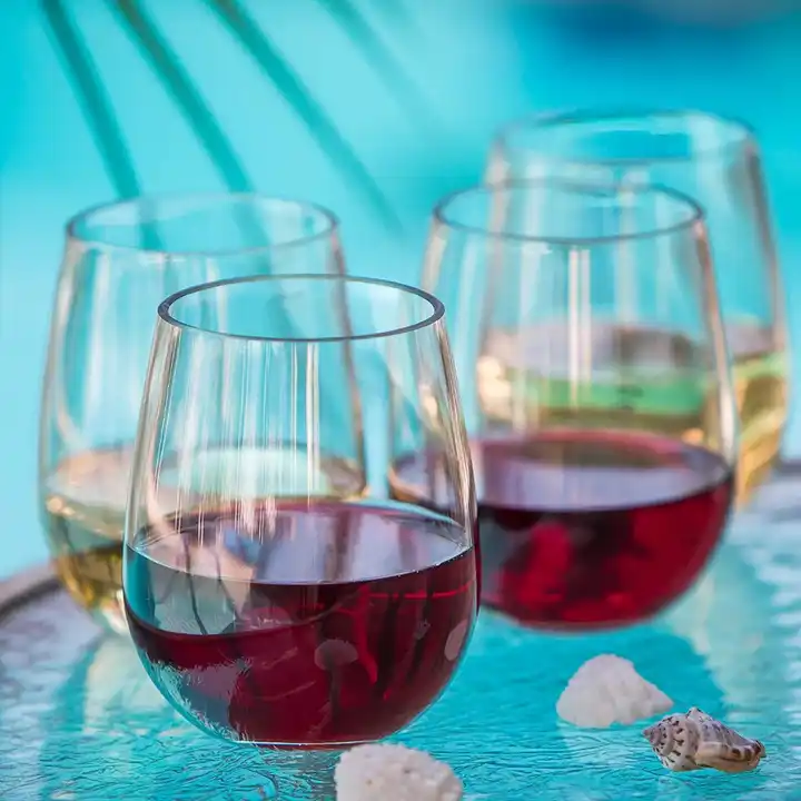 Unbreakable Stemless Plastic Wine Glasses