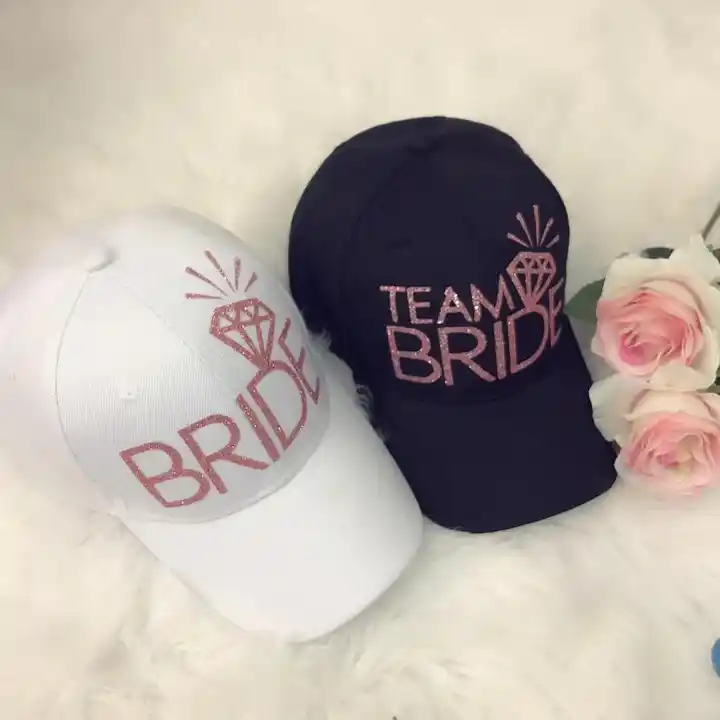 Team bride Cotton caps hats with shinny Letters wedding Baseball