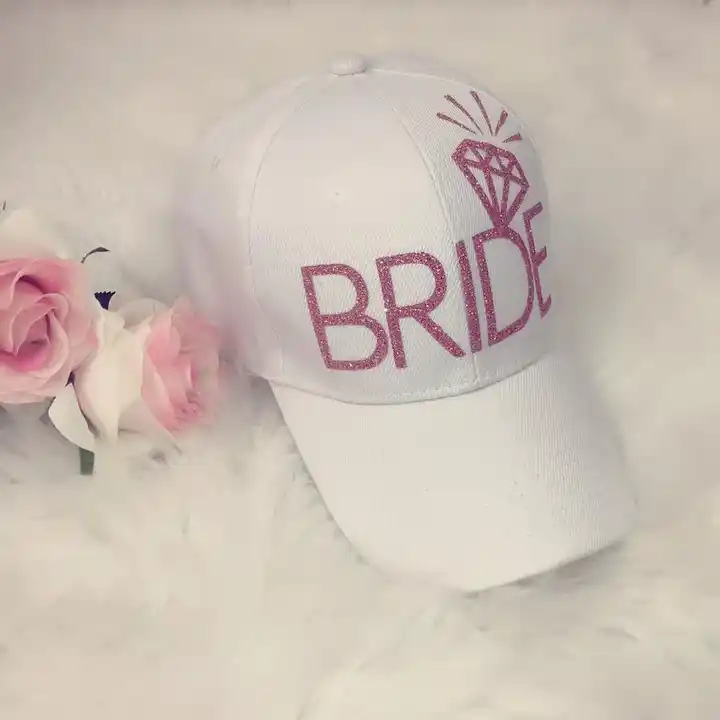 Team bride Cotton caps hats with shinny Letters wedding Baseball