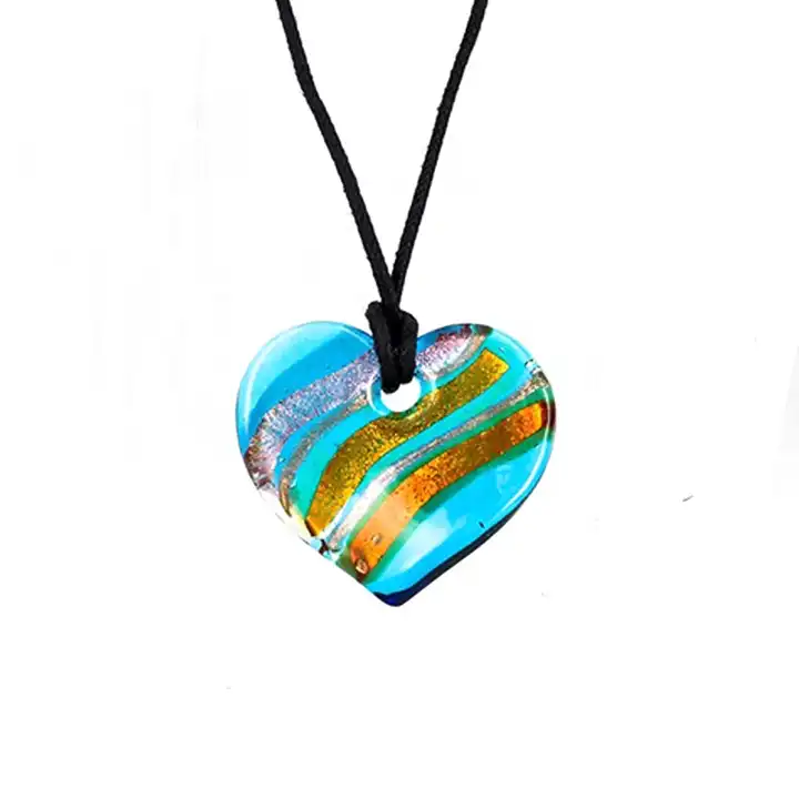 Handicrafts women Jewellery Murano glass heart pendant