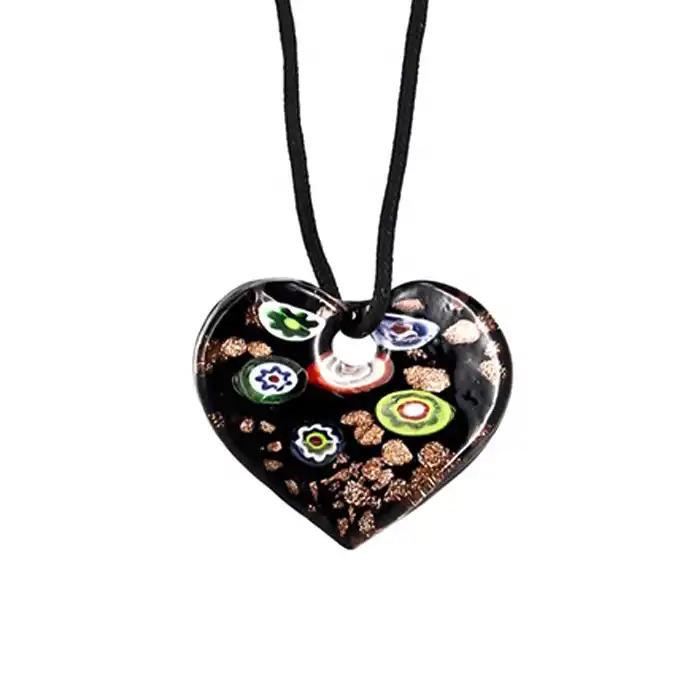 Handicrafts women Jewellery Murano glass heart pendant